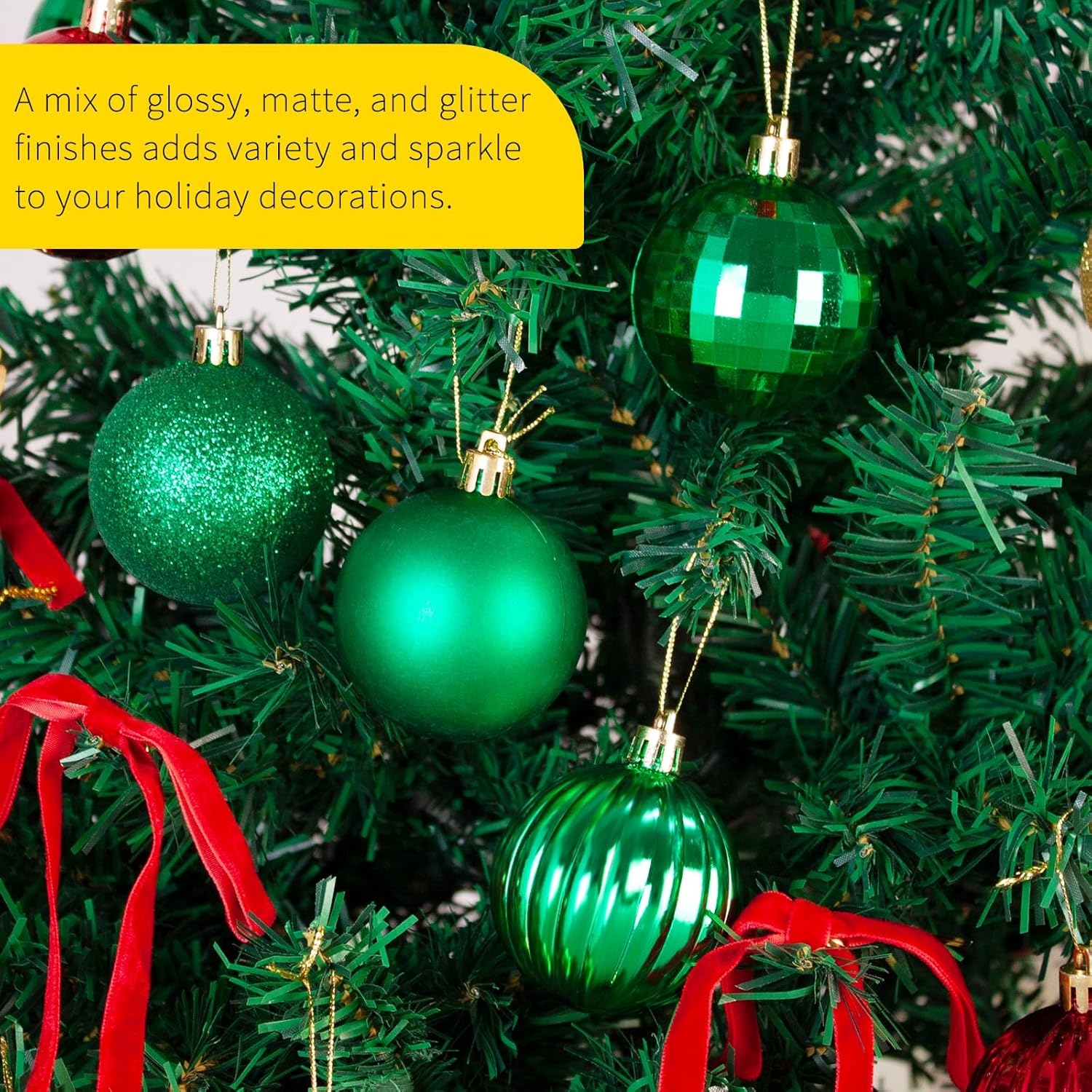 SIMILAR TO STOCK…Christmas Balls 2.36 Inch Green Christmas Ornaments Balls Xmas Tree Decoration12PCS Plastic Christmas Ornaments Hanging Ball Decorations Set for Xmas Tree Home Holiday Party Decor Green 2.36\"