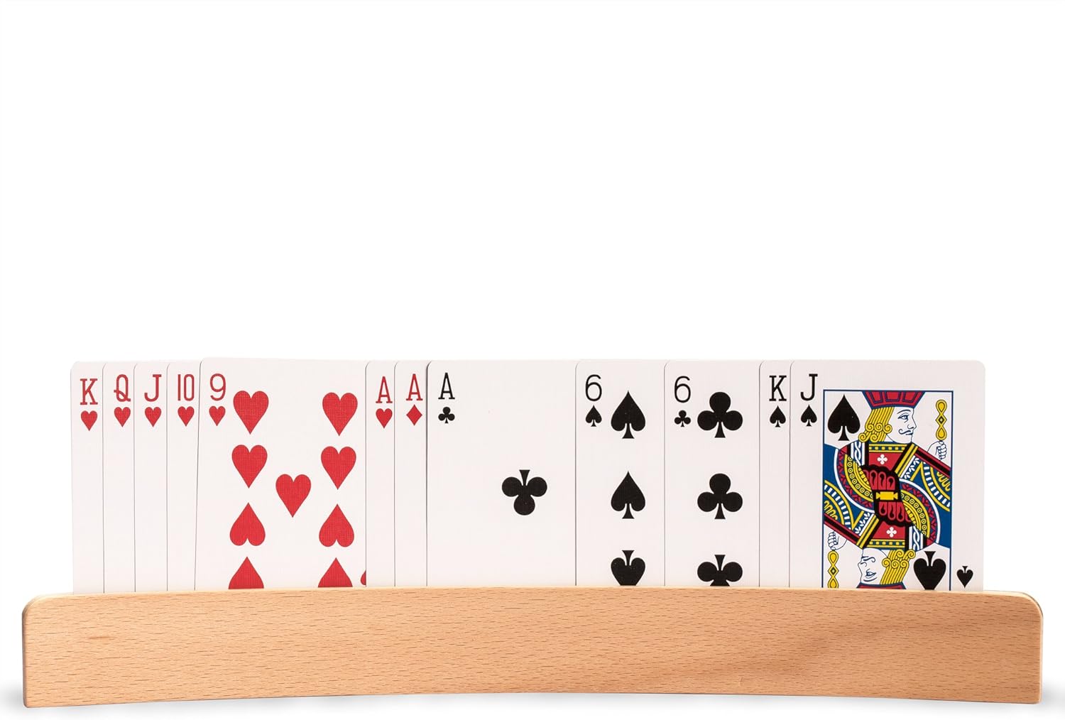 Yellow Mountain Imports Panorama Wooden Playing Card Holders/Racks - Set of 4 Card Organizers