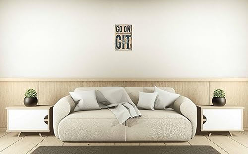 Miniatura 4 de Letrero de metal retro con texto en inglés "Git Goon" vintage, adecuado para el hogar, tienda de calle, garaje, bar, granja, jardín, multiusos para