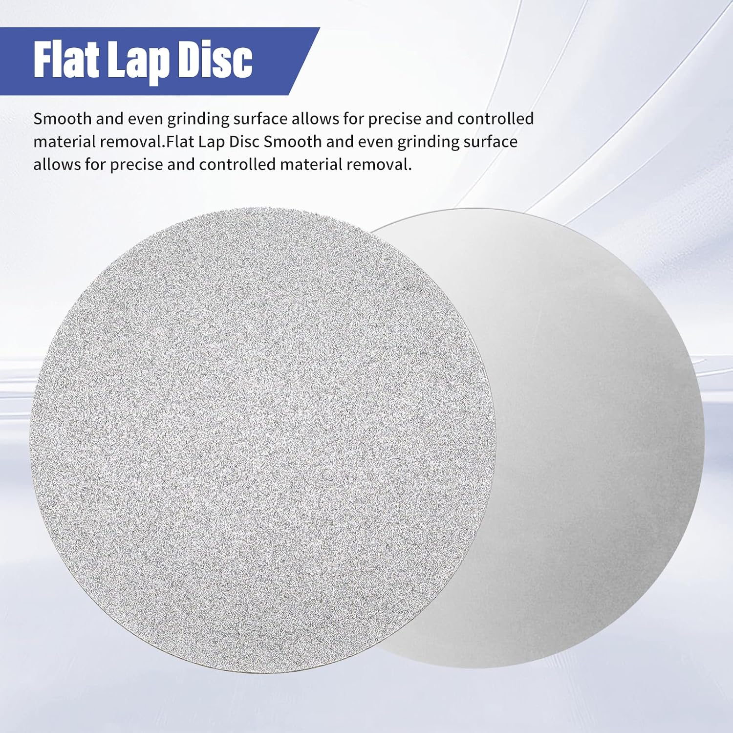 Diamond Grinding Disc, 8 Inch (200mm) Flat Lap Polishing Disc, 120 Grit Sanding Abrasive Wheel, No Center Hole, for Gemstone, Tile, Porcelain, Glass, Stone, and Meta (8 Inch, 120, Medium)