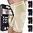 PhysFlex Knee Brace for Pain Relief - 2 Pack Knee Compression Sleeves for Men and Women - Support for Weightlifting, Gym, Workout, Volleyball - Meniscus Tear, ACL, Arthritis (Beige, Small)