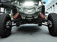 Vista 4 de iJDMTOY Kit de barra de luz LED de 50 W compatible con CAN-AM Maverick X3, incluye barra de luz LED de alta potencia de una sola fila de 50 W