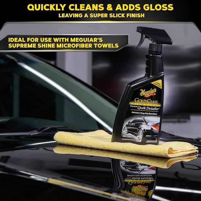 Meguiar's Gold Class High Gloss Premium Quik Detailer, High Lubricity Automotive Quick Detailer Spray that Preserves Wax and Leaves a Deep Dark Shine, 24 Oz Spray Bottle — photo 4