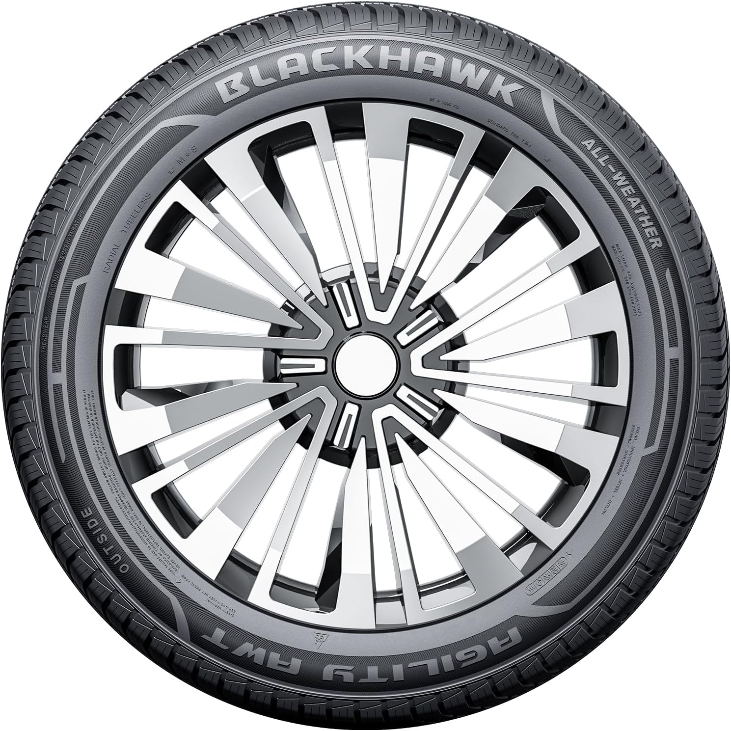 Blackhawk Agility AWT All-Weather Commercial Van Radial Tire-235/65R16 235/65/16 235/65-16 121/119R Load Range E LRE 10-Ply BSW Black Side Wall