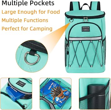 Backpack, cooler backpack, 26 boxes, insulated, sealed, for men and women, beach, camping, picnic, fishing, hiking, lunch backpack, waterproof, cooler