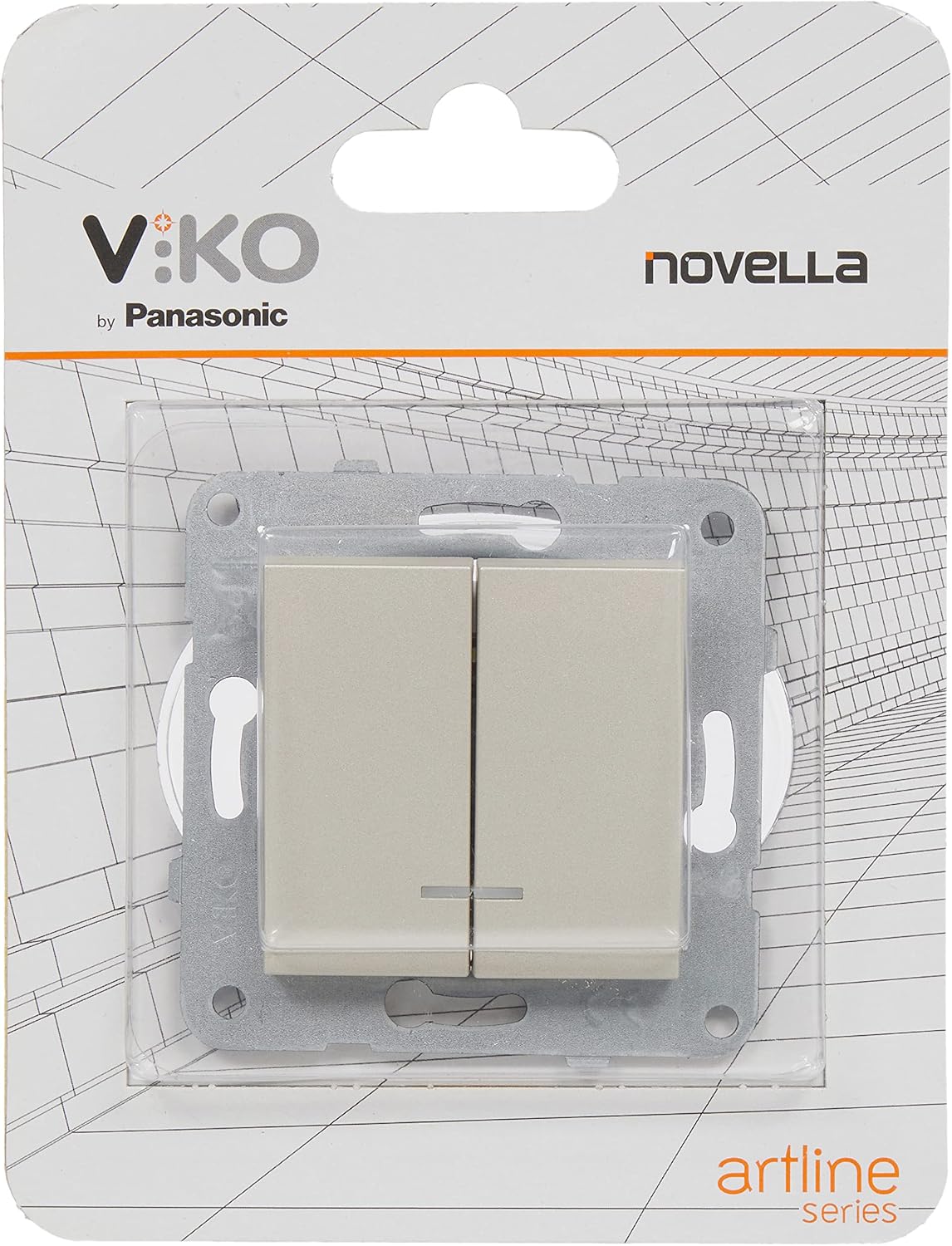 Viko Novella Trenda Metalik Beyaz Mekanizma+Düğmekapak Çabuk Bağlantı Işık Komütatör