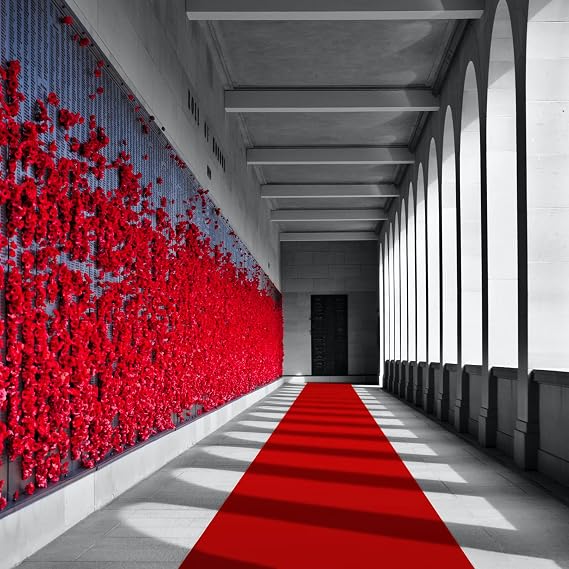 EZLucky Red Carpet Runner for Party, 2.6 x 15 ft, 130 GSM Felt Fabric