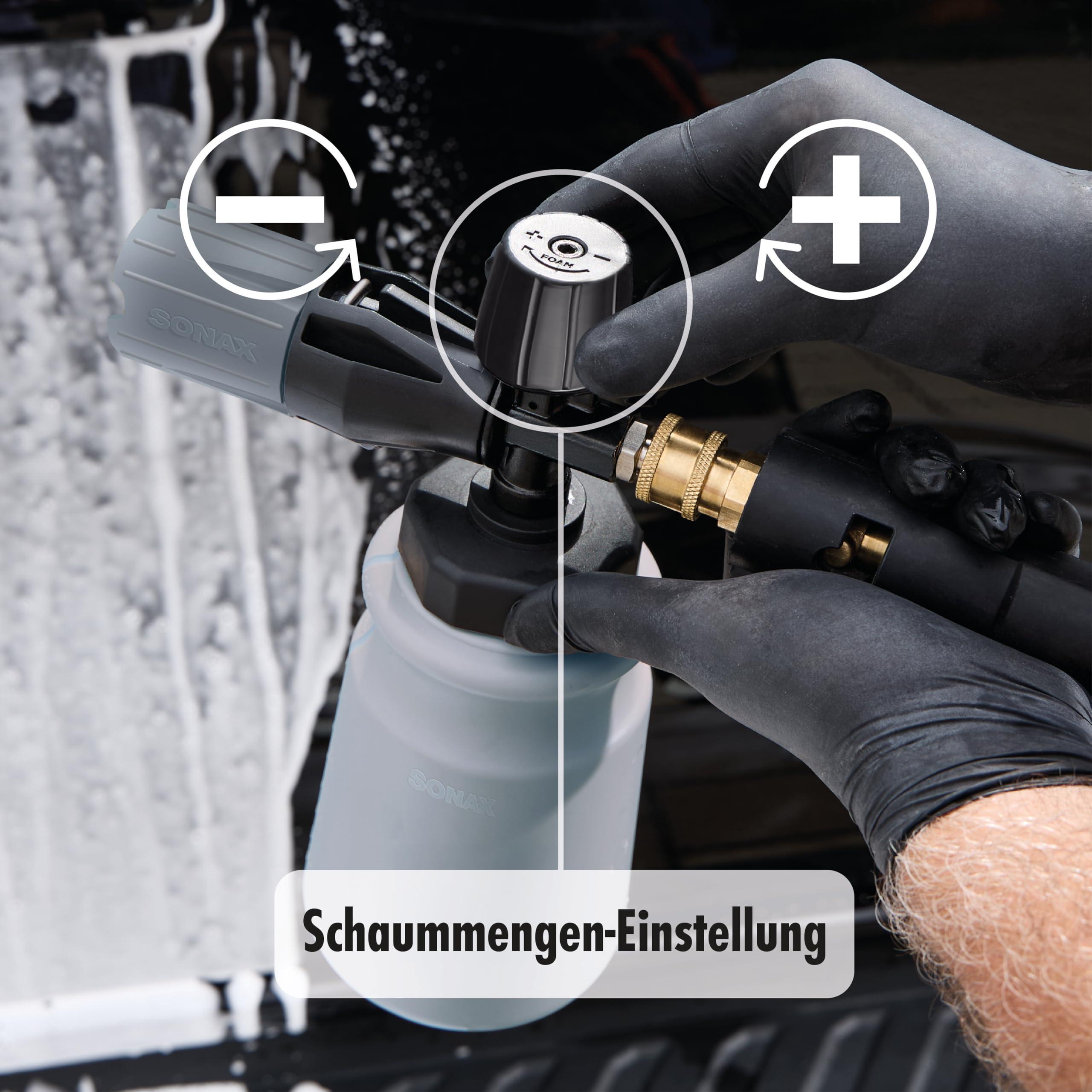 SONAX PROFILINE PowerFoamer (1 Stück) Schaumsprüher/Schaumlanze für Hochdruckreinigungsgeräte | Art-No. 04962050