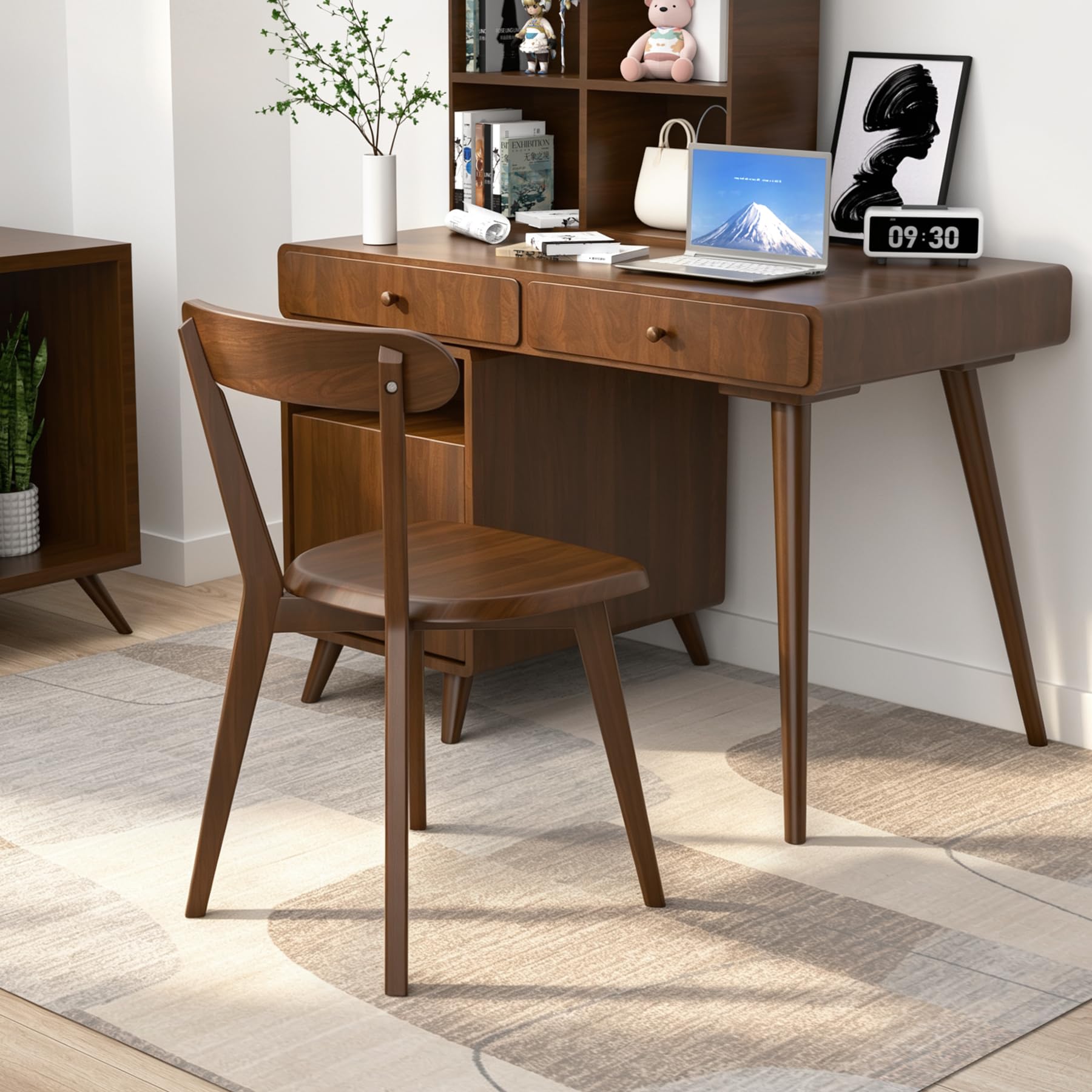 Küchenstühle 2er Set Stühle Esszimmer Holzstuhl mit abnehmbaren Polstern