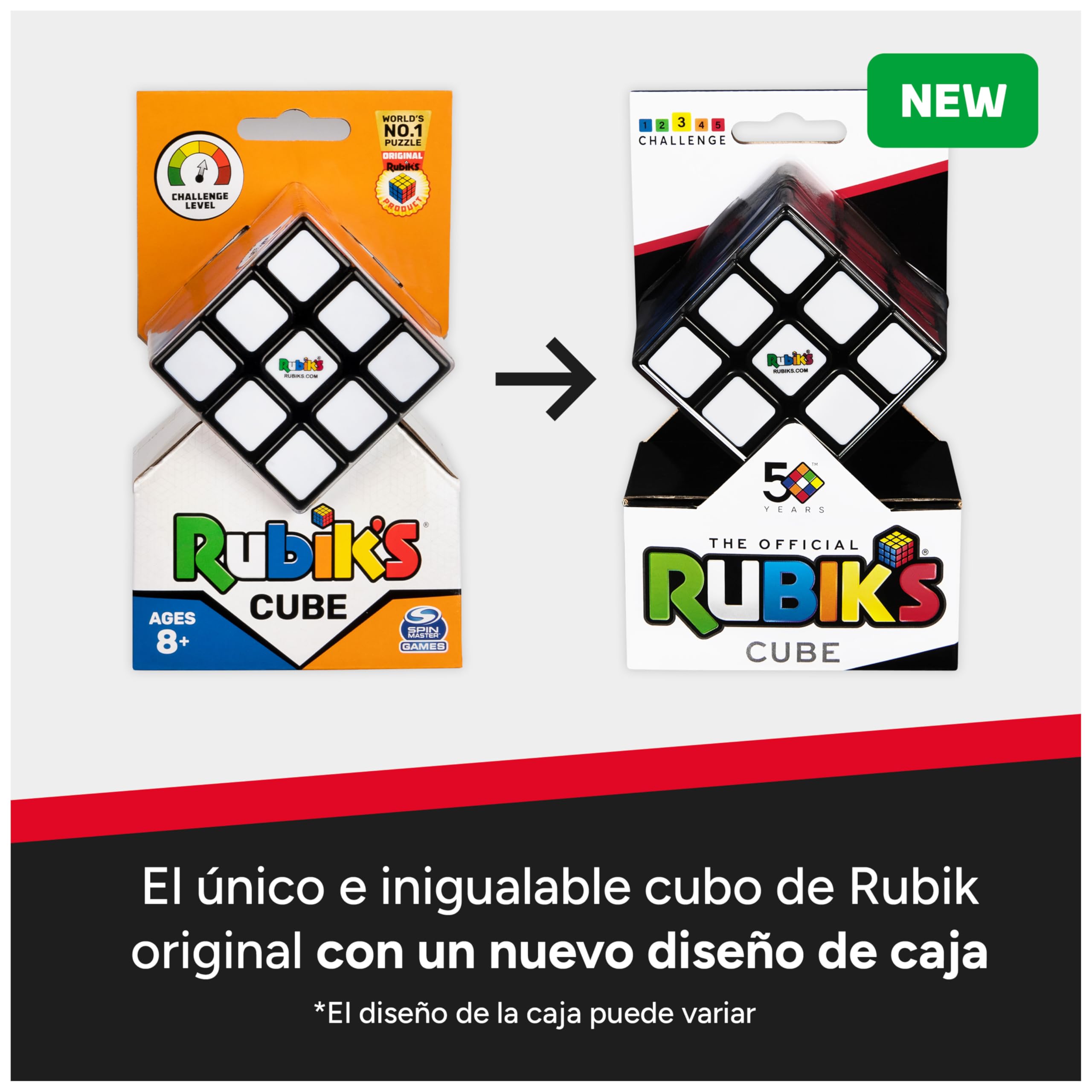 Rubiks - Cubo De Rubik Rápido Speed Cube - Rompecabezas Adultos Y Rompecabezas Niños | Rubik Cube De Bolsillo para Desafiar La Mente | Regalo Niño 8 Años O Más | Juegos Niños 8 Años