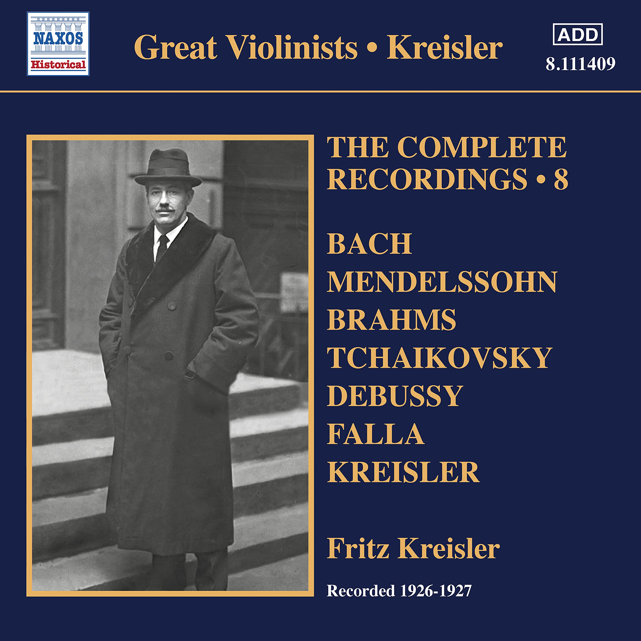 Fritz Kreisler - The Complete Recordings, Vol. 8