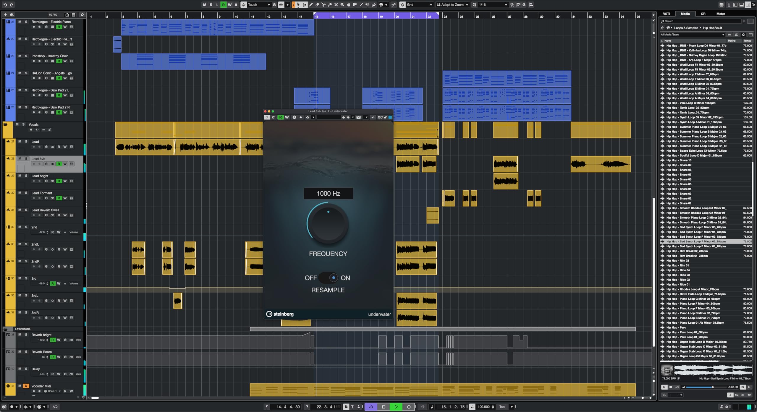 Steinberg Cubase Elements 14 Audio-MIDI-Sequenzer, Recording Software für Studioanwendungen oder Home Recording | 1 Gerät | 1 Benutzer | Aktivierungscode per Email