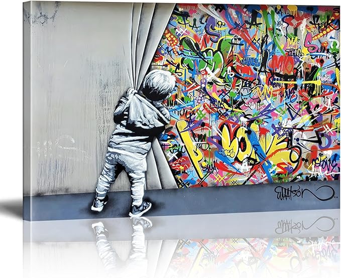 Life is Beatiful Banksy Canvas Banksy I Will Love You Forever Banksy