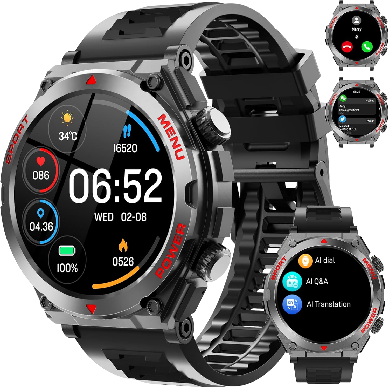 Military Smart Watches for Men(Answer/Make Calls),...