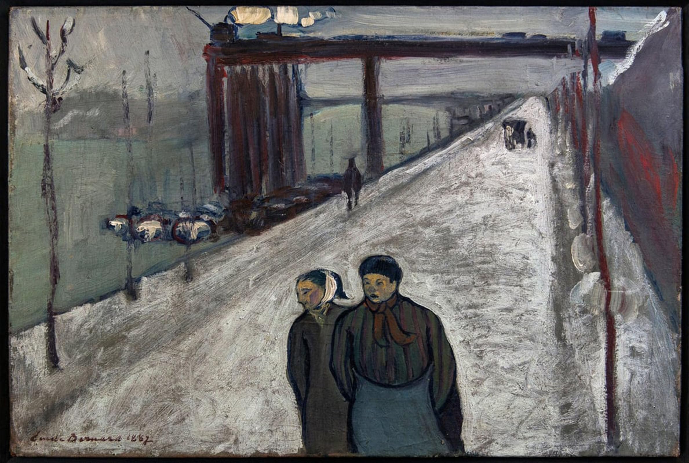 POSTERIIk Famous Animal Posters Vintage Picture Clichy Quay by Emile Bernard Modern Wall Decor for Home Decor 60x90cm