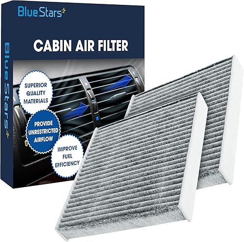 BlueStars - Paquete de 2 filtros de aire de cabina de carbón activado prémium CF12157 de repuesto para Camry, RAV4, Corolla, RX350, Prius, C-HR,
