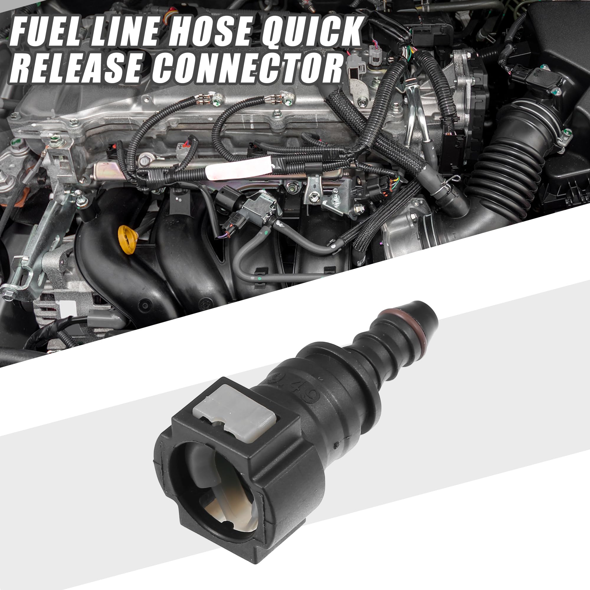 A ABSOPRO Conector Rápido De Combustible Para Automóvil, Gris, 2Pcs | Material: Plástico, Uso: Para Automóvil, Función: Conexión Rápida Y Sellado, Resistente A La Corrosión