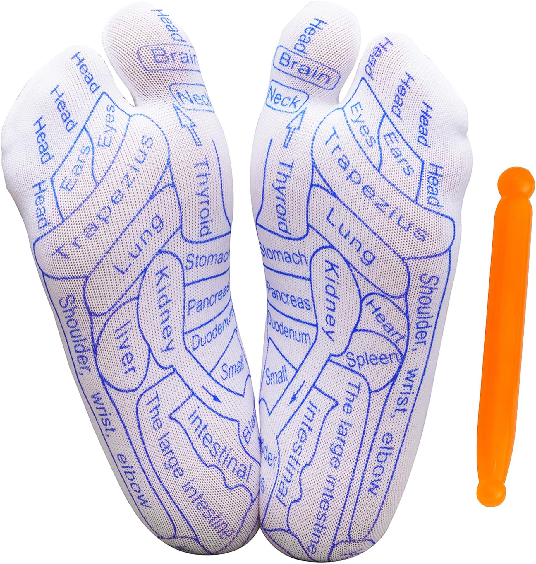 Reflexology Socks with Massage Tool - Ultimate Foot Relief Reflexology Chart Socks with Trigger Point Massage (Men)