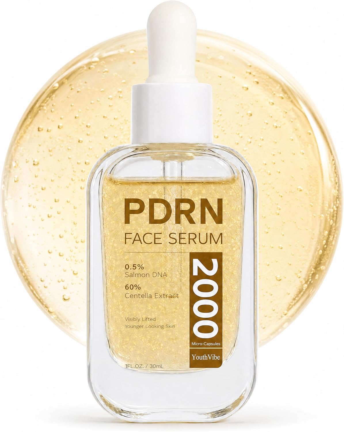 YouthVibe 0.5% PDRN Serum for Face, Microcapsule Salmon DNA Serum, 30 mL