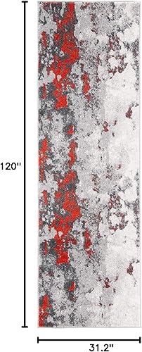 Miniatura 129 de SAFAVIEH Adirondack Collection Runner Rug - 2'6" x 10', Navy & Grey, Modern Abstract Design, Non-Shedding & Easy Care, Ideal for High Traffic Areas