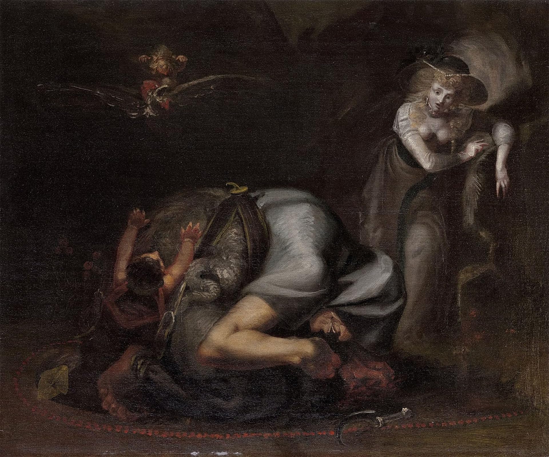 ARTXLXXBN Famous Print Painting Colorful Art Print Johann Heinrich Füssli by Henry Fuseli Canvas Art Decorations for Home Decor 60x90cm