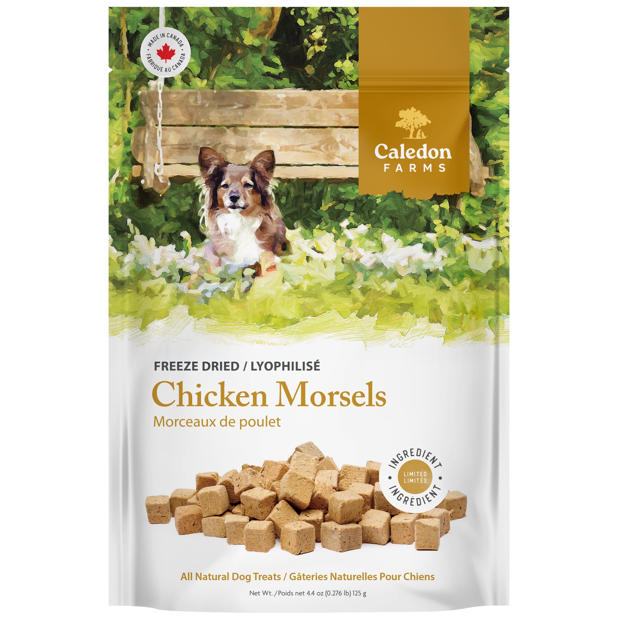Caledon Farms Chicken Morsels Dog Treats: 125G/4.4OZ