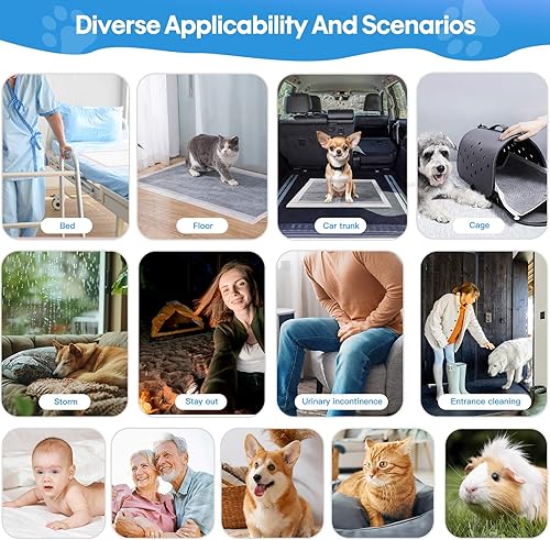 Vista 13 de BinetGo Almohadillas desechables para orina para perros, 35 unidades de 30 x 36 pulgadas, almohadillas extra absorbentes para cachorros