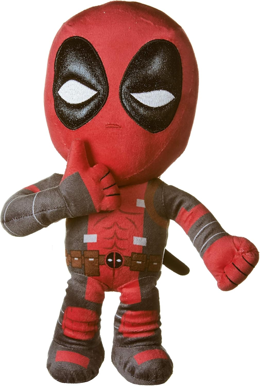 Marvel Deadpool Peluche Postura Brazos Abiertos, Mano corazón, Aprobado y Sorpresa - 30 CM (12