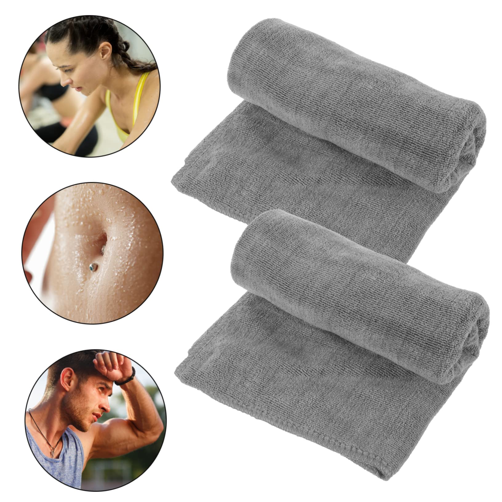 BESPORTBLE 4pezzi Asciugamani Sportivi Microfibra Asciugamani Assorbenti e Velocemente Asciutti Per Fitness Escursioni e Campeggio Comfort e Portabilità Per Attività All Aperto
