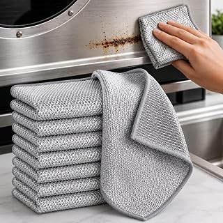 5pcs Double Layer Multipurpose Wire Dishcloths, Effortless Grease Removal | Non-Scratch Wire, Double Layer Mesh, Stainless Steel Material, Reusable, Multipurpose Cleaning, Wet and Dry Use