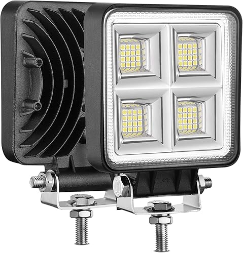 Luces LED de trabajo para tractor, 2 unidades, 4 pulgadas, 54 W, 12 V, barra de luz de inundación LED para vehículos de conducción todoterreno,