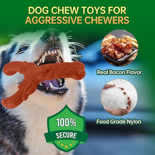 Miniatura 4 de Juguetes masticables indestructibles para perros masticadores agresivos, juguetes resistentes y duraderos para perros grandes, medianos y pequeños,