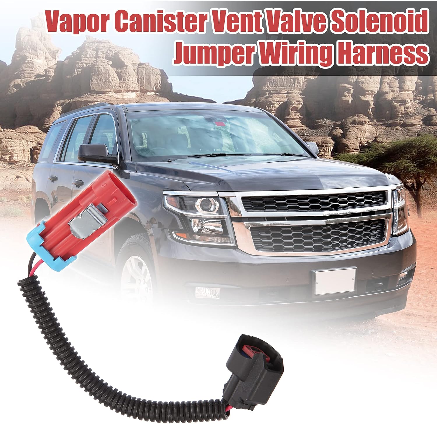 X AUTOHAUX Vapor Canister Vent Valve Solenoid Jumper Wiring Harness Connector 19257603 Evaporative Emissions Canister Vent Valve Solenoid Jumper Wire Harness for Chevrolet for GMC for Suzuki