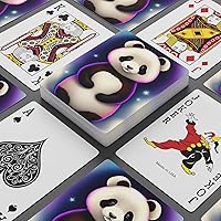 Vista 2 de Brian Bula Cartas de póquer de naipes de panda lindo con lindas tarjetas de oso panda