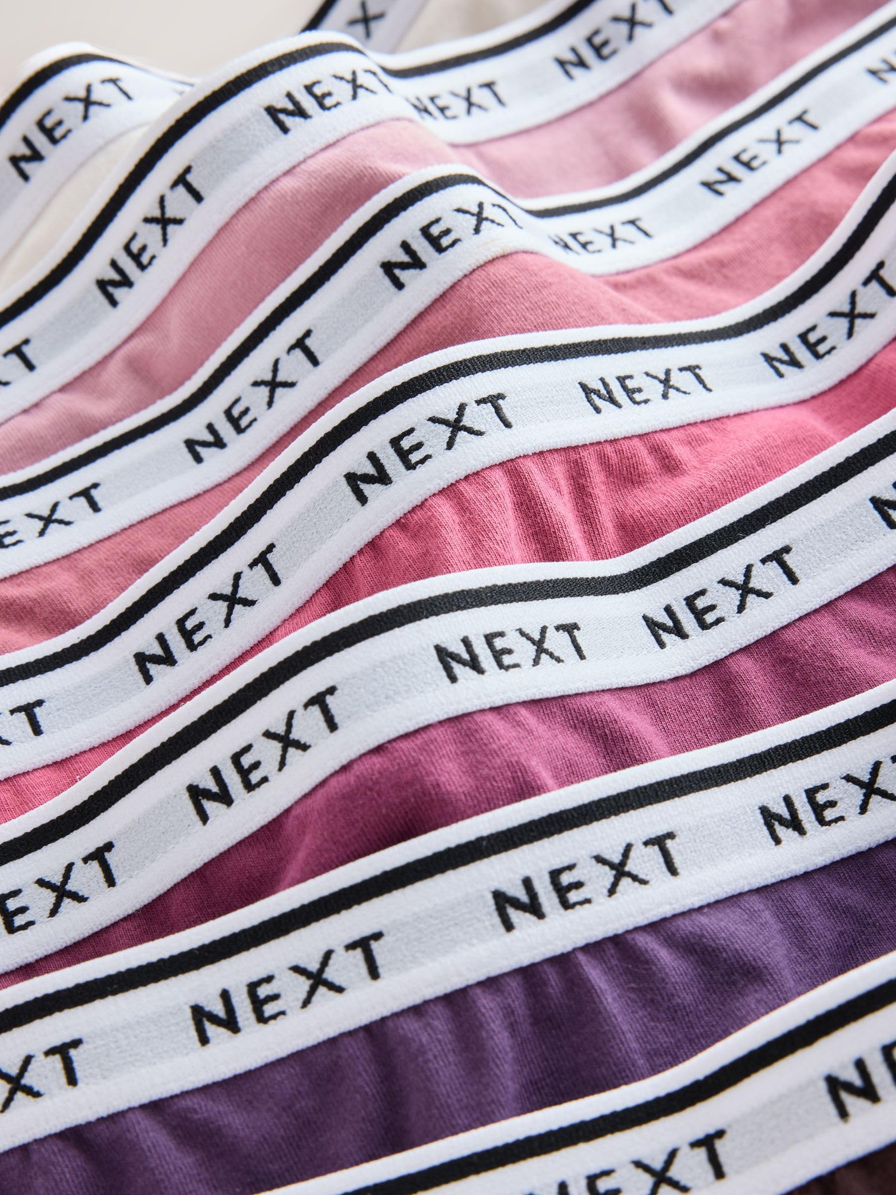 NEXT Mujeres Pack de 7 Braguitas brasileñas de algodón con Logotipo