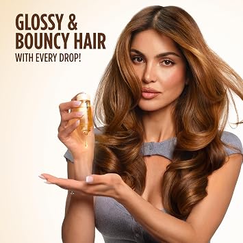 Gisou Honey Gloss Collagen Drops Hair Oil (0.7 Fl Oz) | Hydration, frizz control, weightless shine, up to 450F heat protection, fast-absorbing, made for fine to medium hair
