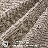 Vista 2 de decorUhome Chenille Throw Pillow Covers 12x20 Set of 2, Thick Textured Slubby Neutral Decorative Pillow Covers with Elegant Design for Couch, Sofa