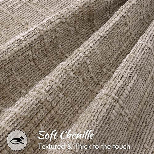 Miniatura 2 de decorUhome Juego de 2 fundas de almohada de felpilla de 12 x 20 pulgadas, fundas decorativas de textura gruesa y neutra con diseño elegante para