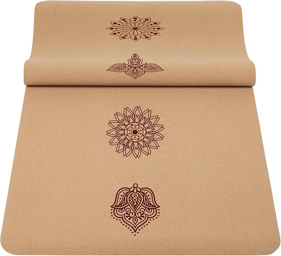 Premium Cork Thick Yoga Mat Non Slip for Gym Exercise & Fitness