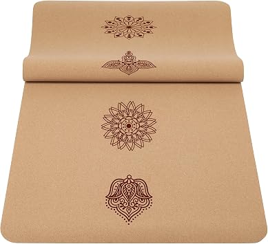 Premium Cork Thick Yoga Mat Non Slip for Gym Exercise & Fitness