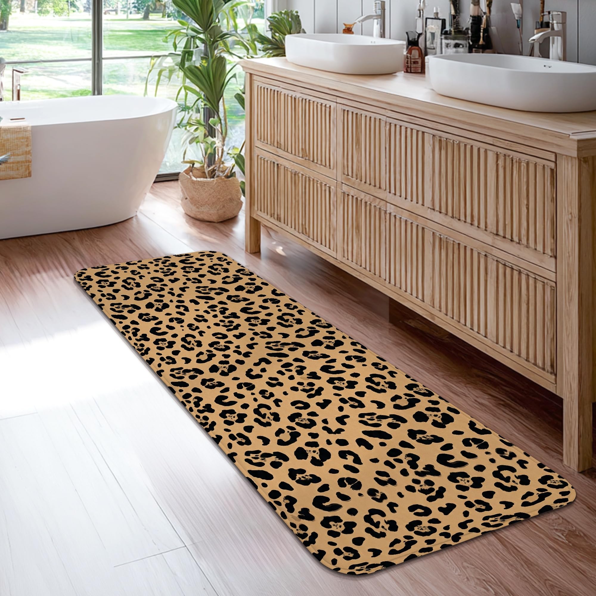 Tapis de couloir léopard antidérapant : fini les glissades