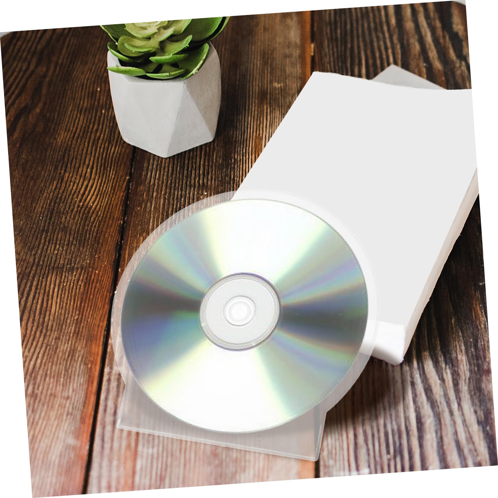 Ciieeo Custodia per CD Rigida Design Rafforzato, Custodia Trasparente per 50 Dischi, Organizzatore per Dischi Portatile
