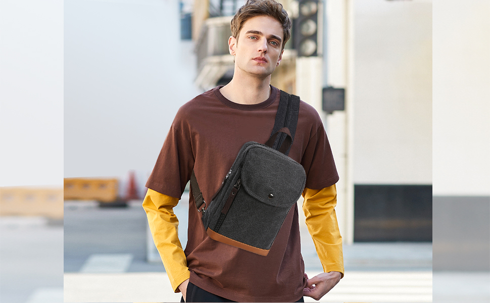 DORRISO Borsa A Tracolla Unisex In Nylon - Zaino Piccolo E Borsa Da Petto, Impermeabile, Per Viaggi E Uso Quotidiano (Blu)