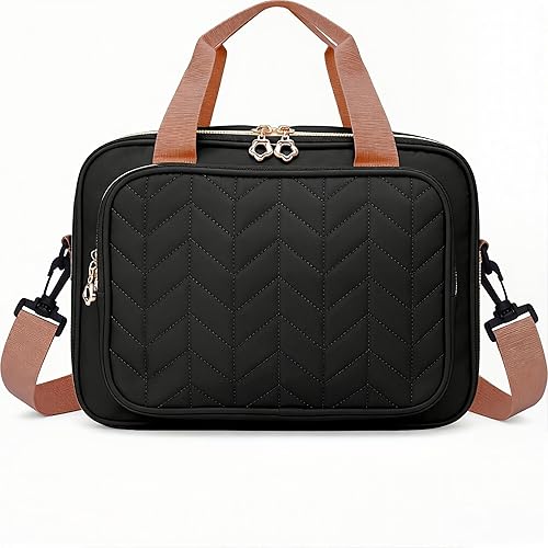 Eternatastic Bible Cover Case for Women, Large Bible Bag with Shoulder Strap,Bible Study Ideal Christian Gifts for Women,Black