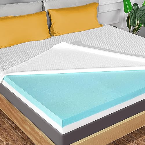 Miniatura 2 de Funda de colchón refrescante tamaño individual de 3 pulgadas, hipoalergénica, suave y transpirable para cubrecolchón individual de 3 pulgadas,