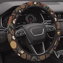Boho Floral Steering Wheel Cover for Women, Cute Vintage Car Accessories