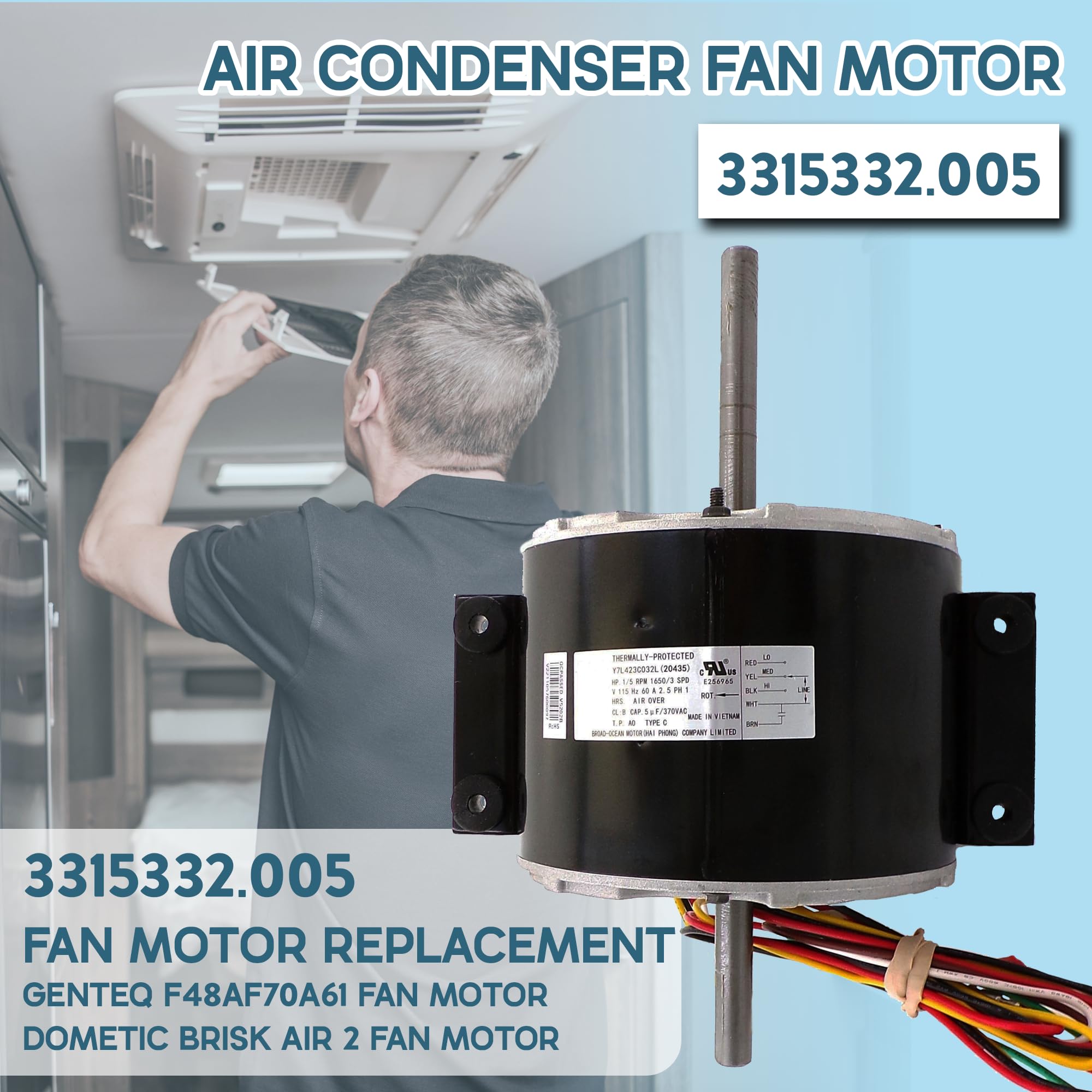 UNIFLAME fan5duo‼️ Amazon.com: Dometic Atwood 3315332.005 Brisk AIR 2 genteq