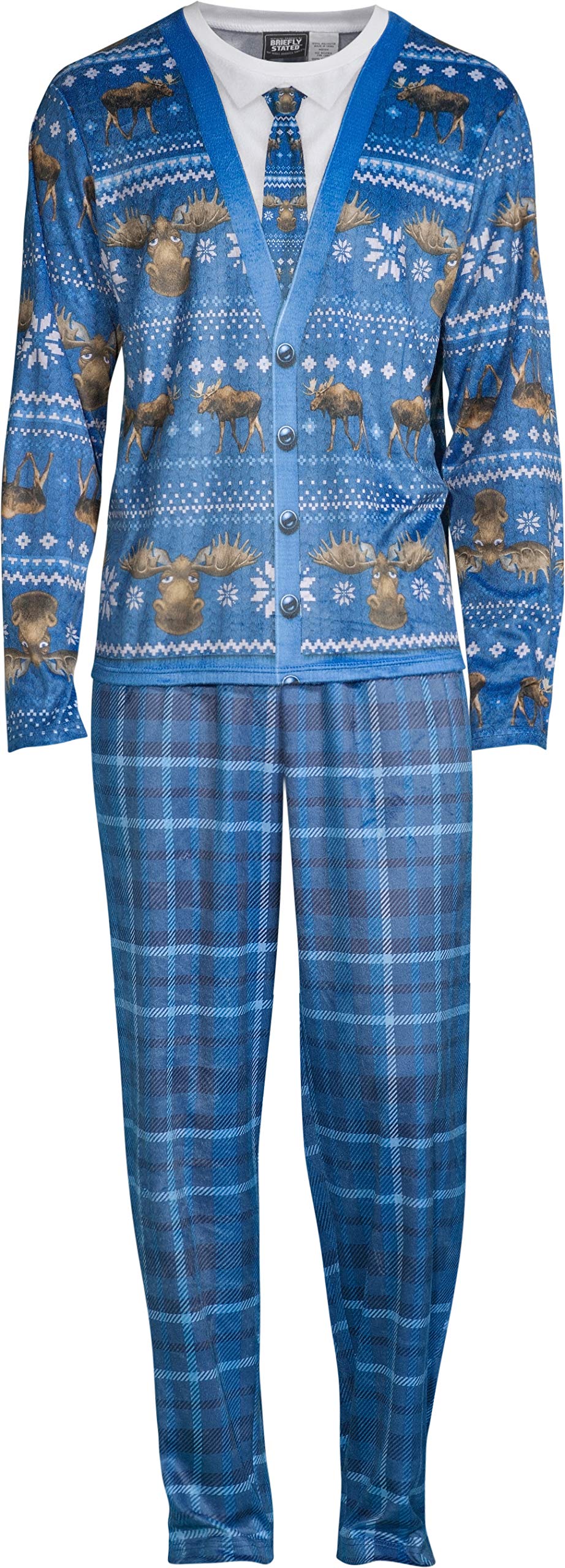 Briefly Stated Just Moosing Around Men's 2 Piece Pajamas Set