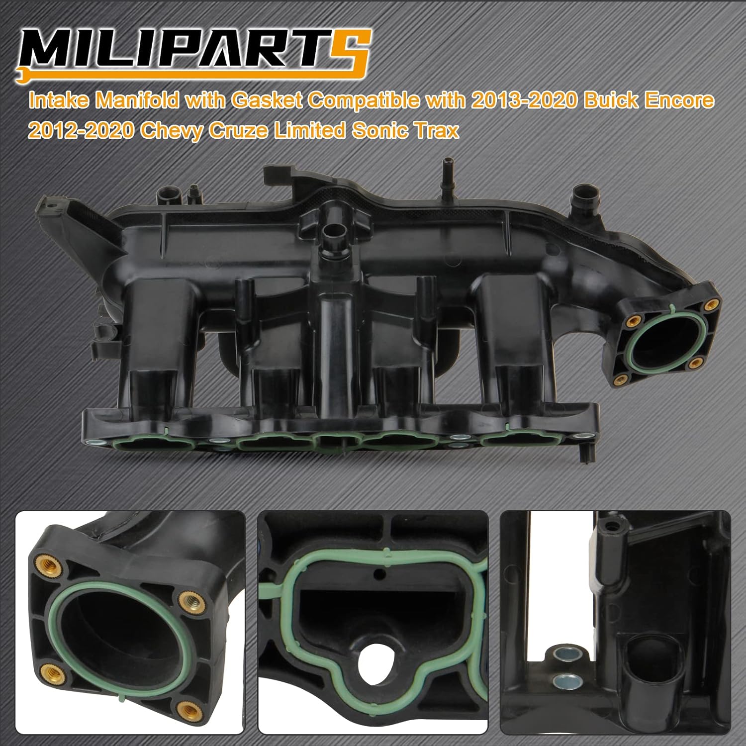 Intake Manifold Assembly Compatible with 2013-2021 Buick Encore 2011-2021 Chevy Cruze Cruze Limited Sonic Trax Part 25200449 55577314 615-380