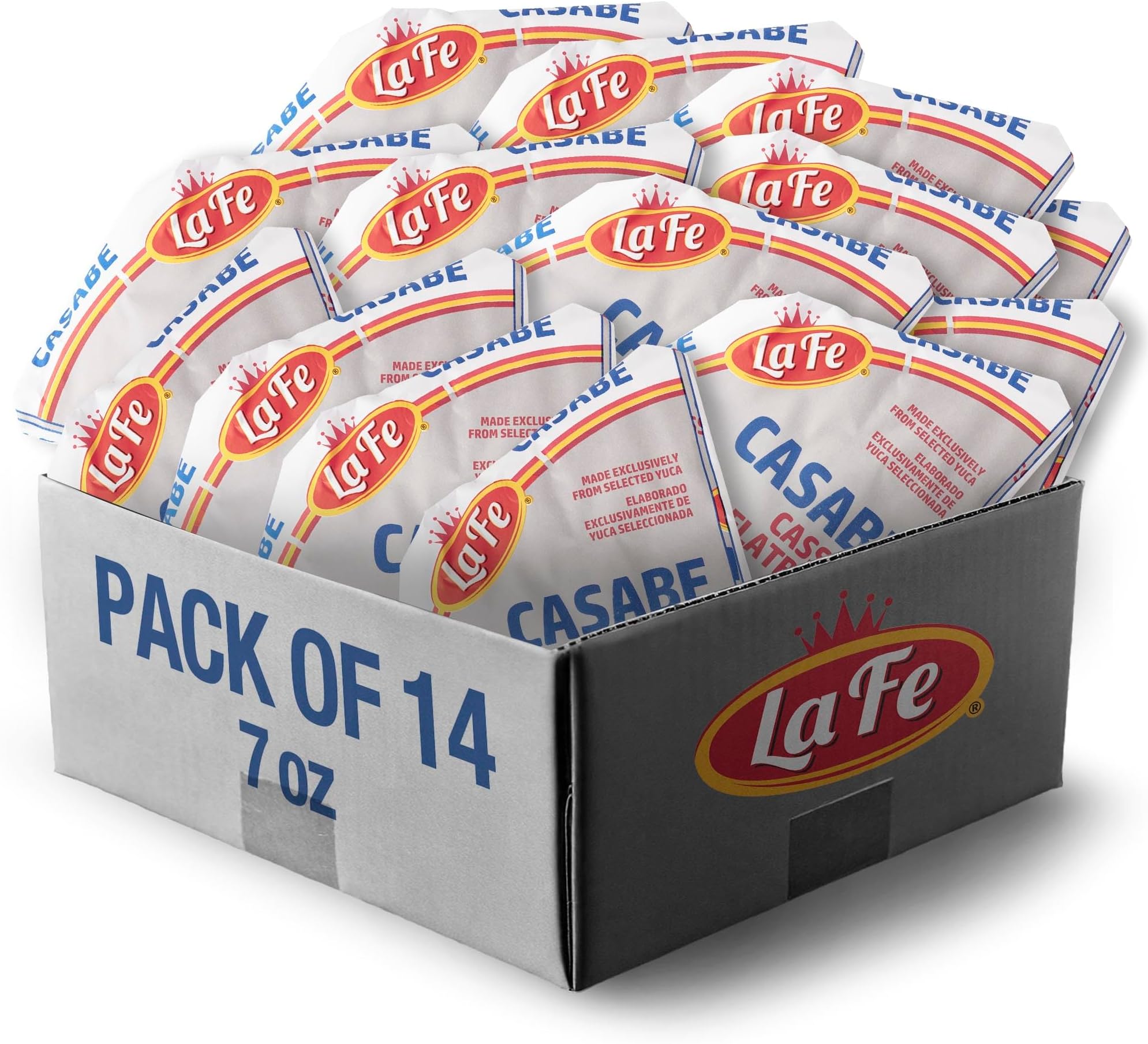 La Fe Casabe Cassava Bread (Cassabe (7oz 14 Pack))
